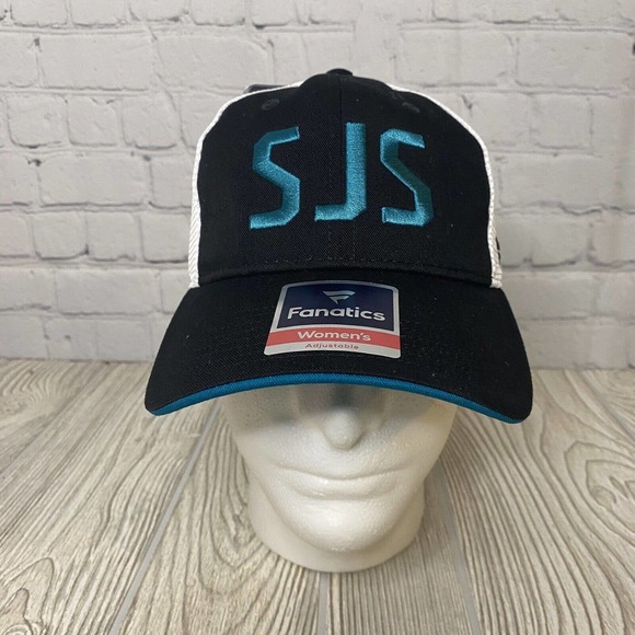 Fanatics San Jose Sharks SJS Branded Mesh Trucker Hat Snapback Womens NHL New - Picture 1 of 10